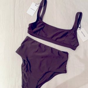 Matteau Bikini With High Rise Bottoms Size 2